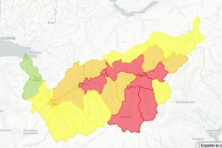 Carte des dangers d'incendie en Valais